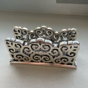 Brighton Geneva Business Card Holder Silver